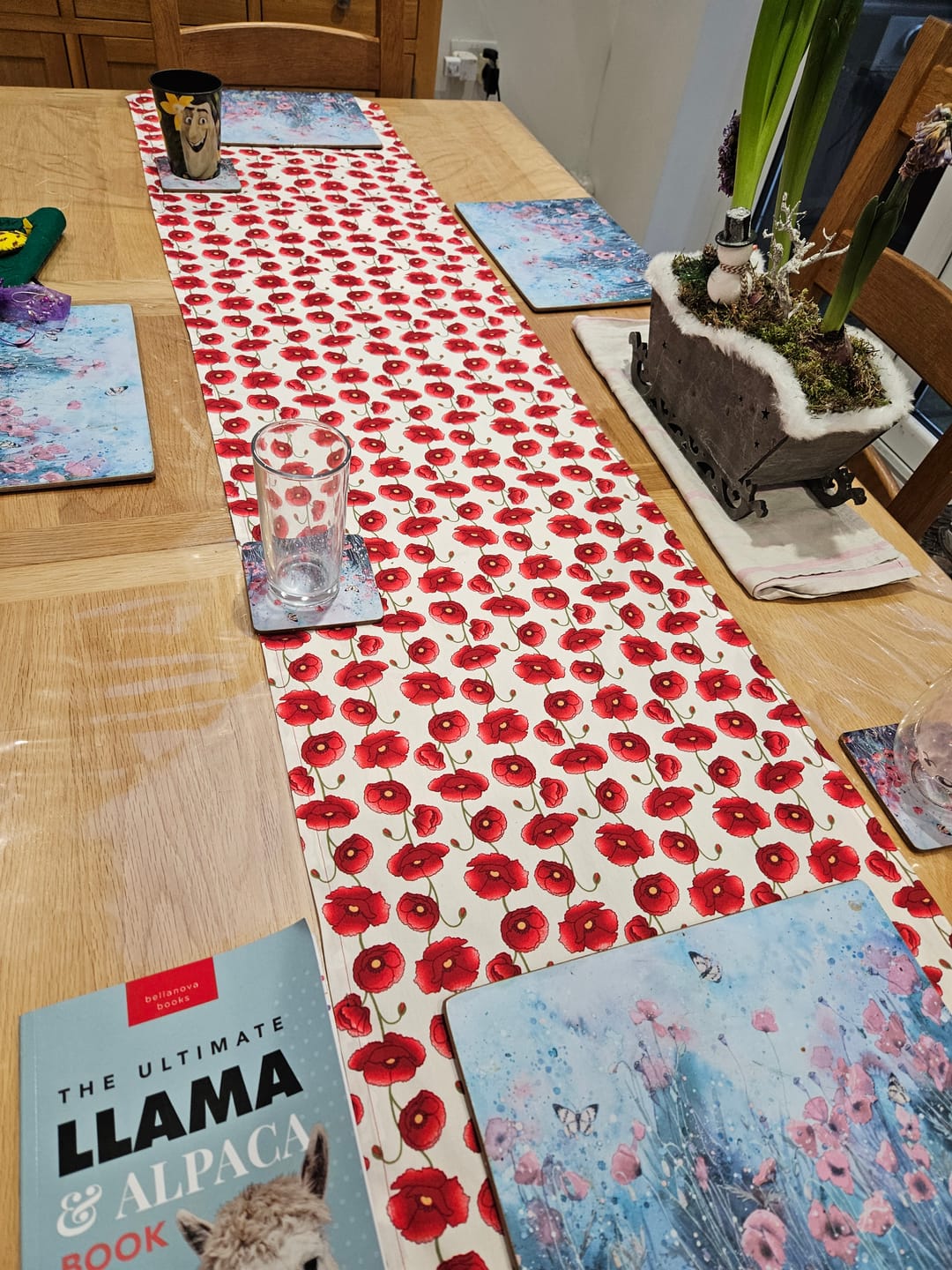 Customer photo review of Poppies Rose & Hubble Cotton Poplin Fabric