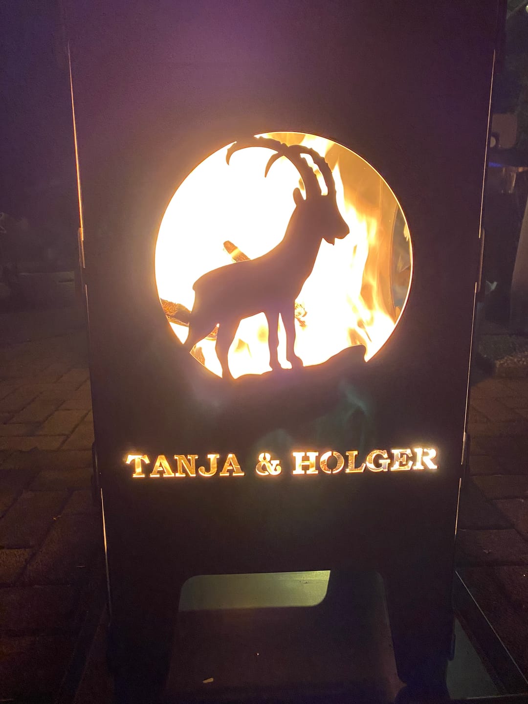 Customer photo review of Feuertonne Steinbock aus edlem Stahl