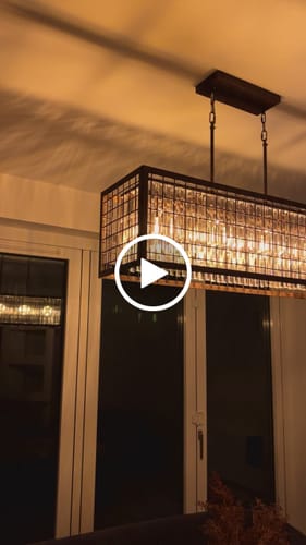 Customer video review of Modern Farmhouse Rectangle Crystal Island Chandelier