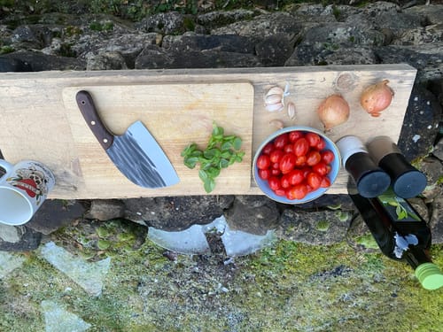 Customer photo review of Handgeschmiedetes Kochmesser - Ergonomic