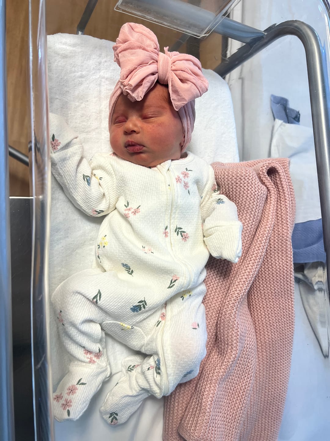 Customer photo review of Ruffled Headband- Paris Pink