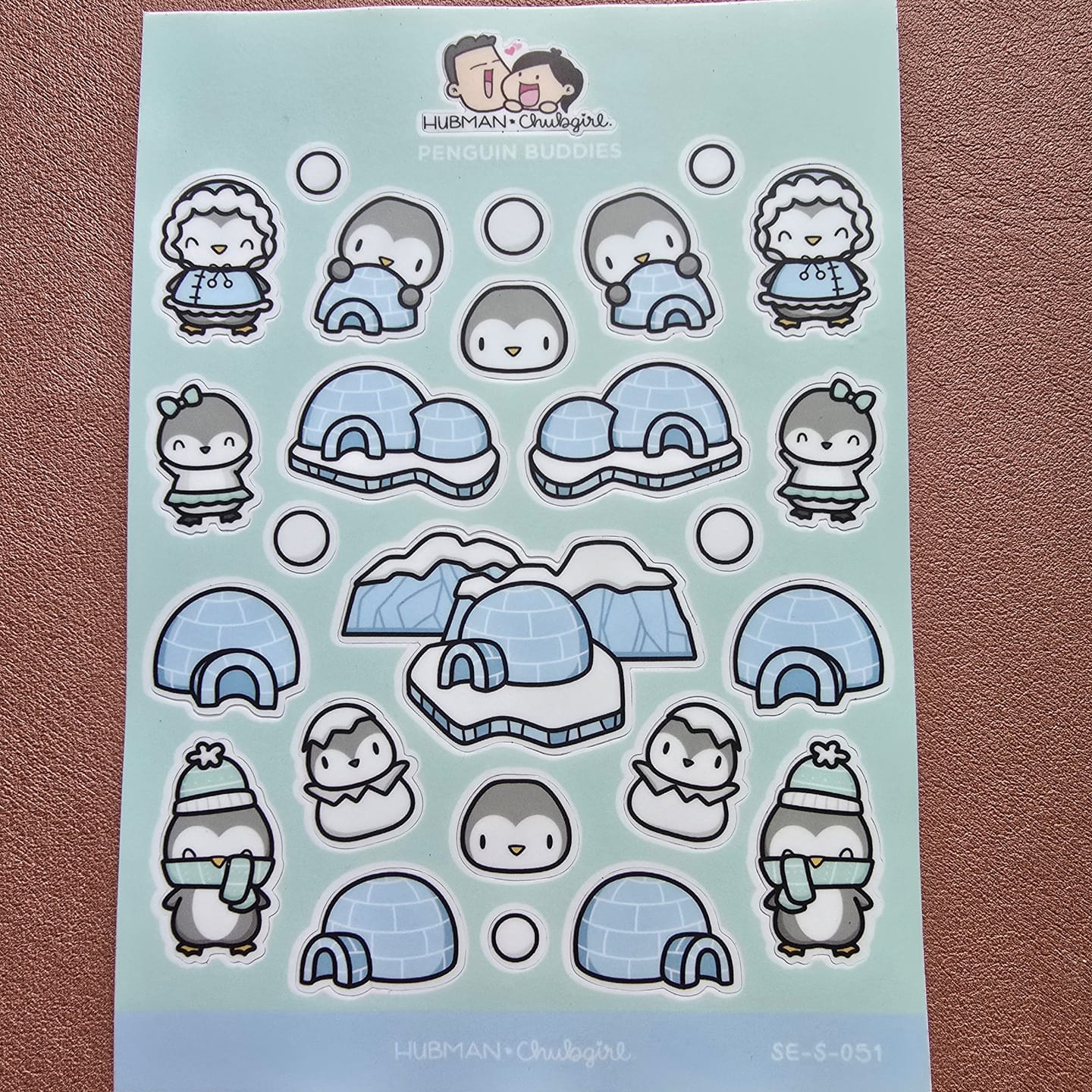 Customer photo review of Penguin Buddies Sticker Sheet