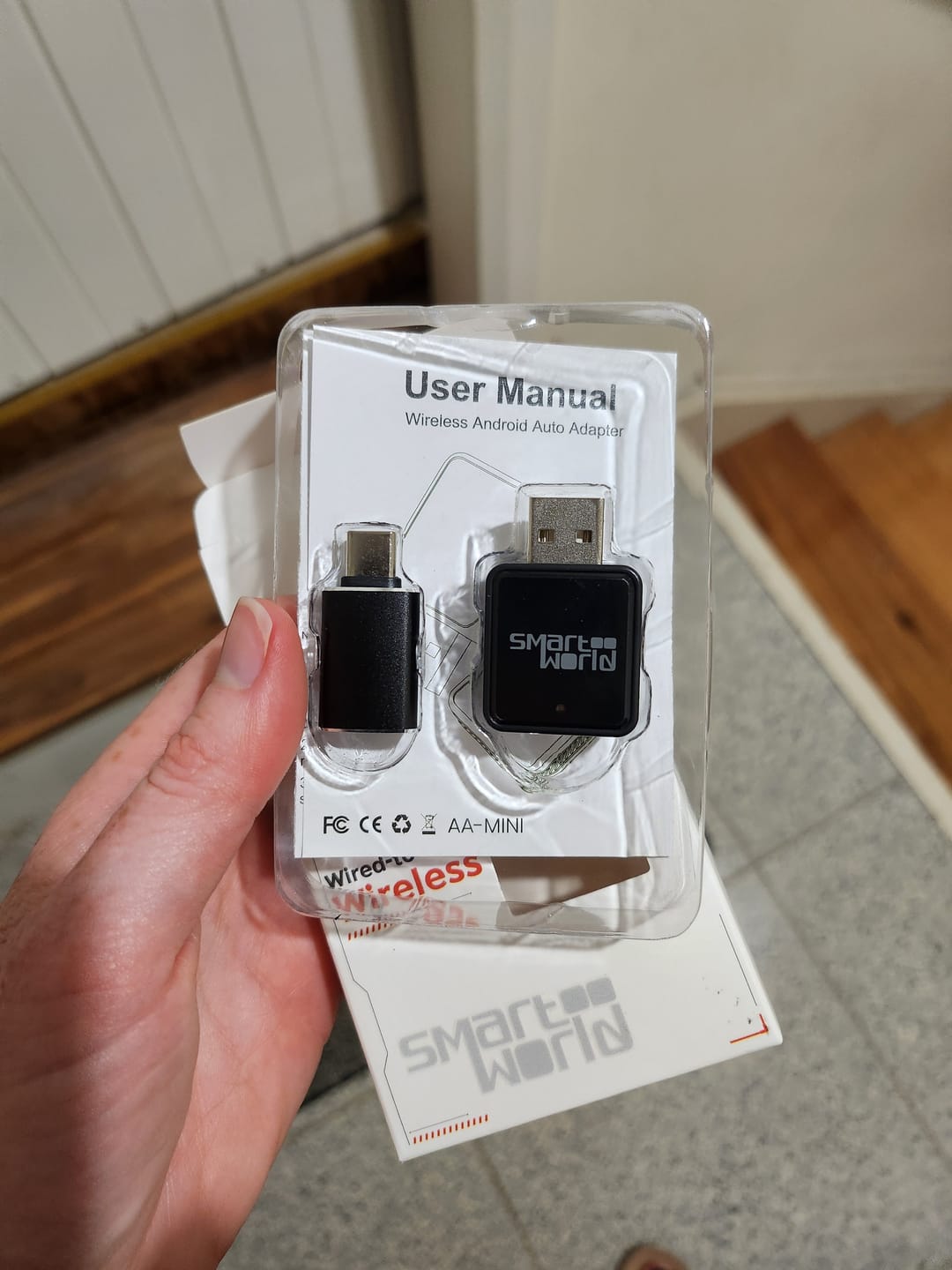 Customer photo review of MICRO AA Wireless Android Auto adapter stick