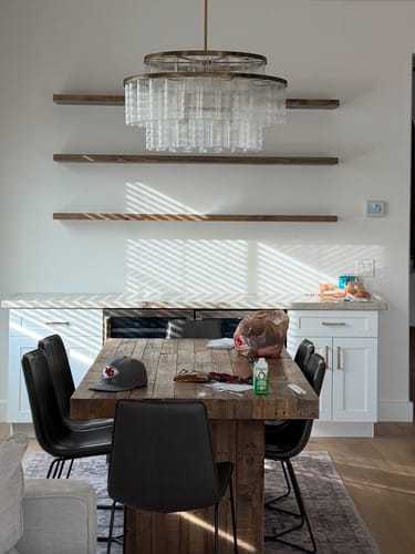 Customer photo review of Rustic Floating Shelves