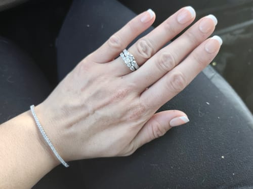 Customer photo review of Flexible CZ Bangle in Sterling Silver