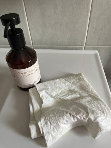Customer photo review of Kit Vetri: Panno + Sapone Neutro