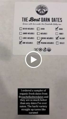 Customer video review of Organic Date Variety Box