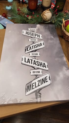 Customer photo review of DATE OF BIRTH OF CHILDREN by Cstm Canvas