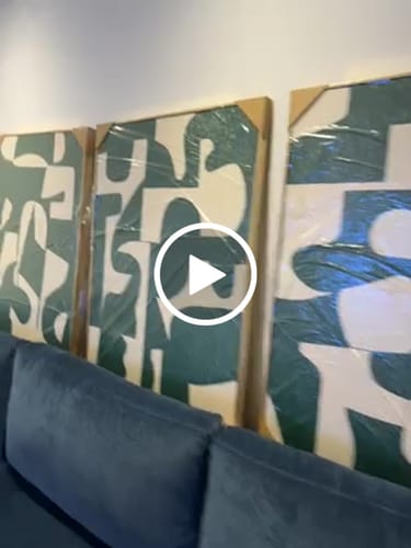 Customer review photo for Abstract Painting Set of 3 #SP152