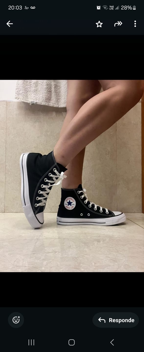 Customer photo review of Zapatillas Converse Chuck Taylor Hi Negro