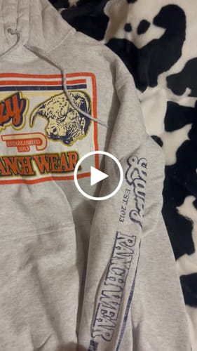 Customer video review of Lazy J Ranch Retro Ranchwear Hoodie - Ash Grey