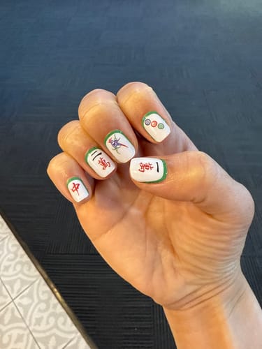 Customer photo review of Mahjong | Nail Polish Wraps