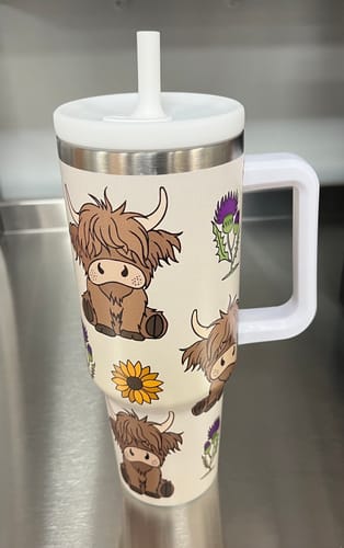 Customer photo review of Highland Cow Spill Proof Adult CREWCUP 40oz