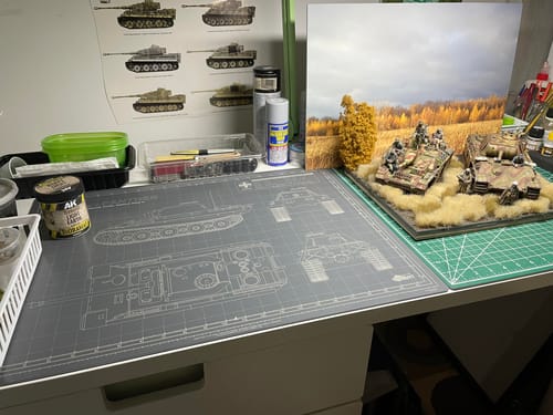 Customer photo review of PANTHER TANK CUTTING MAT FOR SCALE MODELS