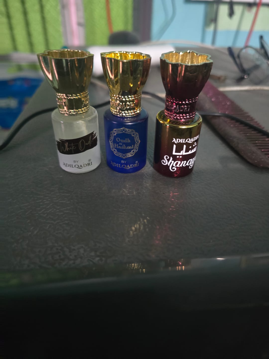 Customer photo review of 3 Pcs Attar Set Shanaya, White Oudh And Oudh Al Hashmi 5.5 Ml Each