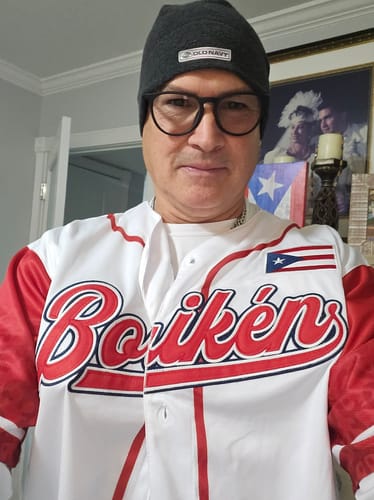 Customer photo review of Puerto Rico Custom Baseball Jersey