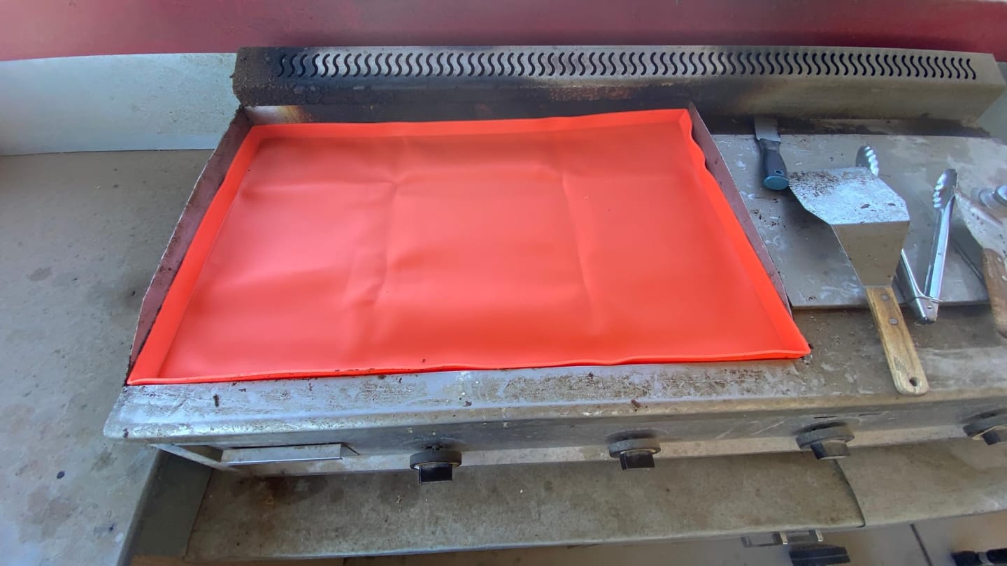 Customer photo review of Silicone Griddle Mat