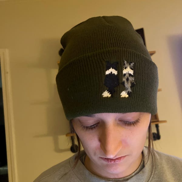 Customer photo review of Custom Embroidery Beanie