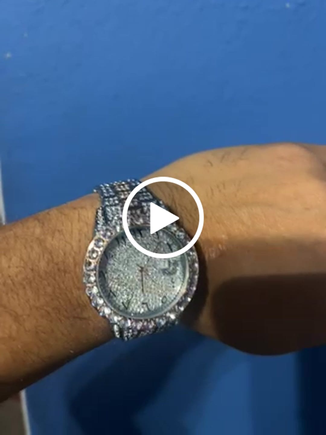 Customer video review of Arabic Dial Diamond Simulant Watch - Two Tone