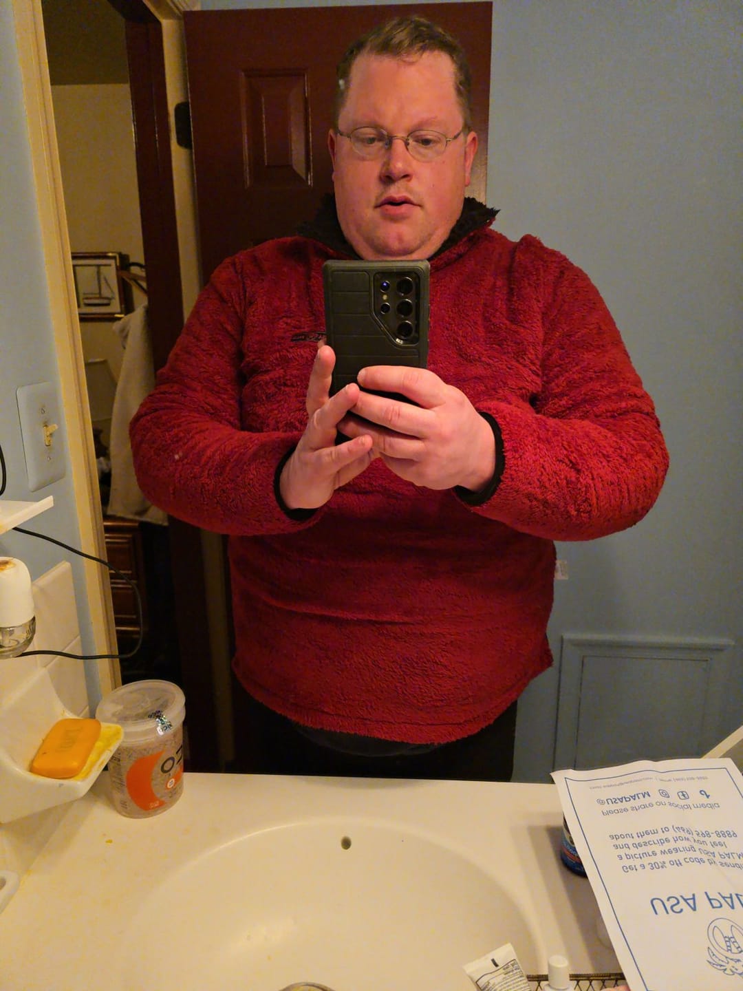 Customer photo review of Reversible Double Sherpa 1/4 Zip