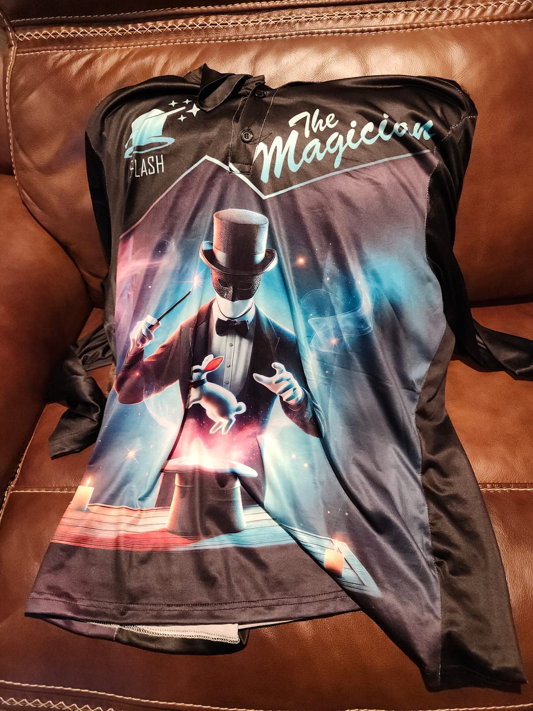 Customer photo review of Unisex Shirt, Custom Name Magician Shirt, Magician Long Sleeve Polo Shirt