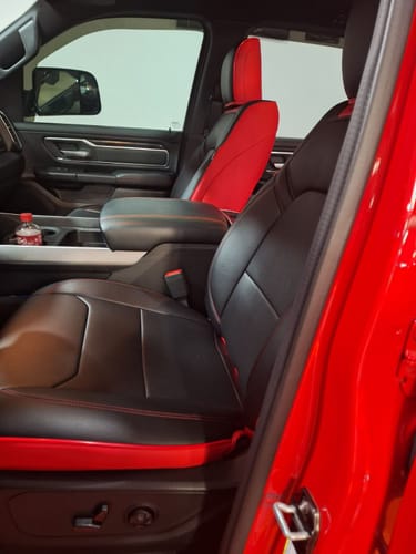 Customer photo review of 2019+ Dodge Ram Crew Cab Premium Custom Leather Seat Covers