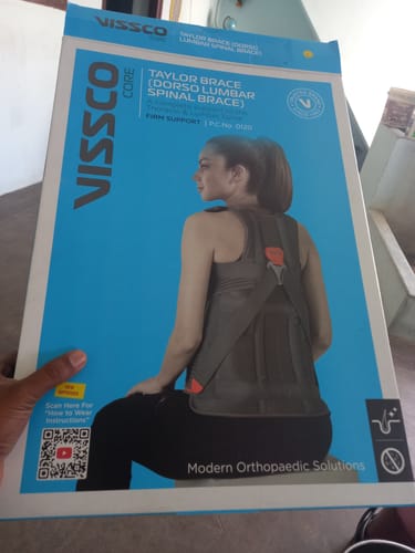 Customer photo review of Dorso Lumbar Spinal Brace (Taylor Brace) | Provides Firm Back Support to the Thoracic & Lumbar Spine (Grey)