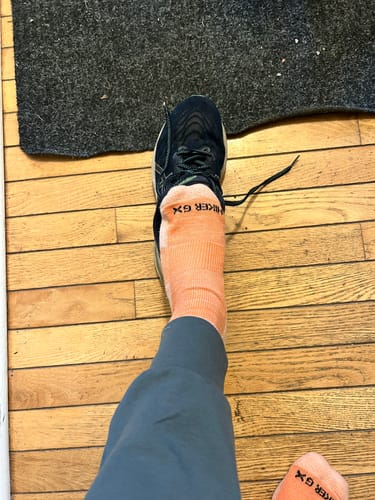 Customer photo review of J.B. Field's "Hiker GX" Colourful 74% Merino Wool Low-cut Ankle Socks