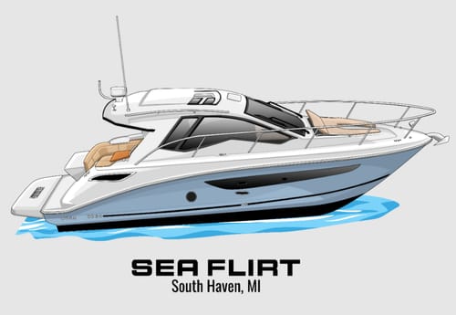 Customer photo review of Custom Digital Boat Artwork