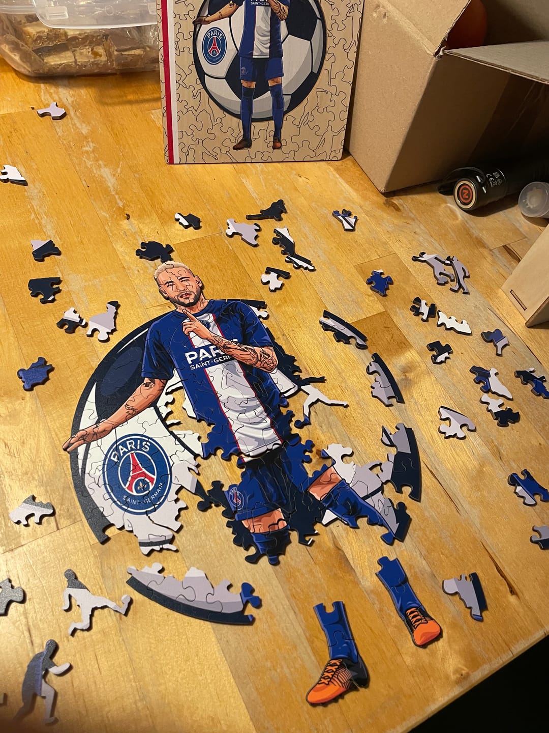 Customer photo review of Neymar Jr. - Wooden Puzzle