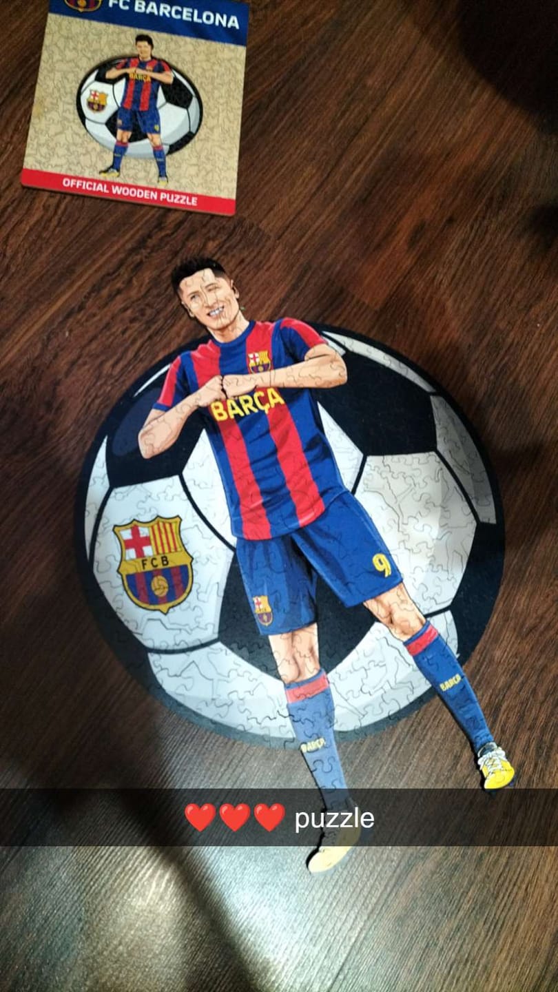 Customer photo review of Robert Lewandowski - Wooden Puzzle