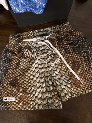 Customer photo review of DIAMOND SNAKE MESH SHORTS