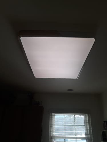 Customer photo review of Wood Rectangle LED Ceiling Light