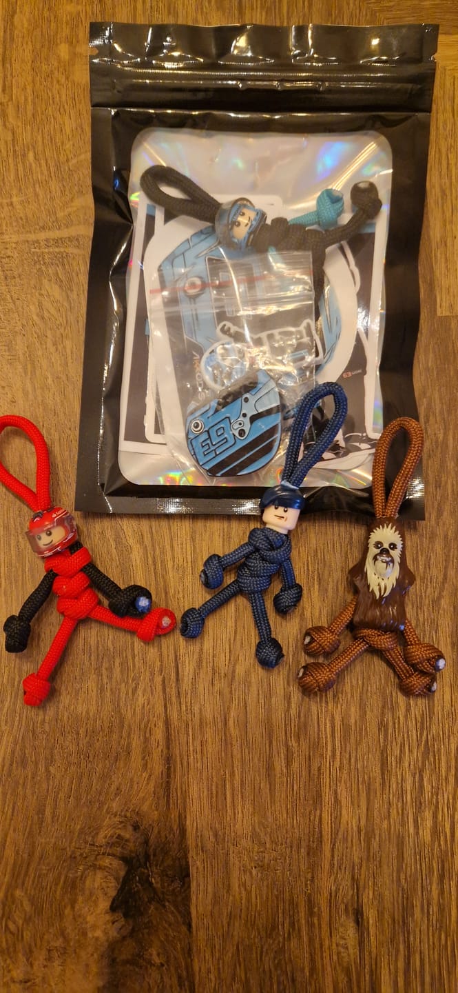 Customer photo review of Limited Edition Charles Lerclerc Racing Paracord Buddy Keychain