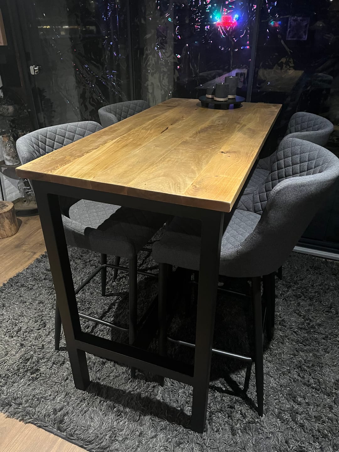 Customer photo review of Bartafel Industrieel Design | Mangohout en Staal | 135x65x105cm