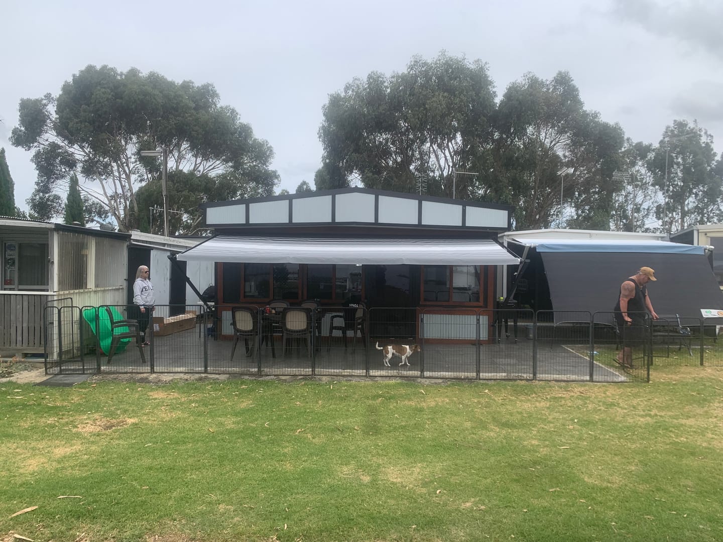 Customer photo review of Awnlux Retractable Roll-Out Caravan Awning W-5600NC