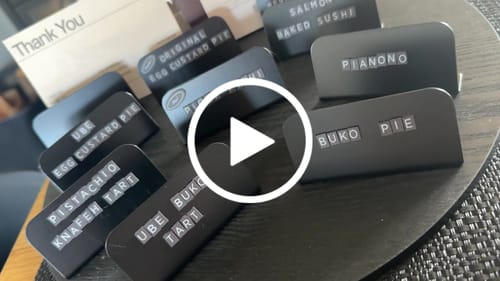 Customer video review of FOLD Display Labels