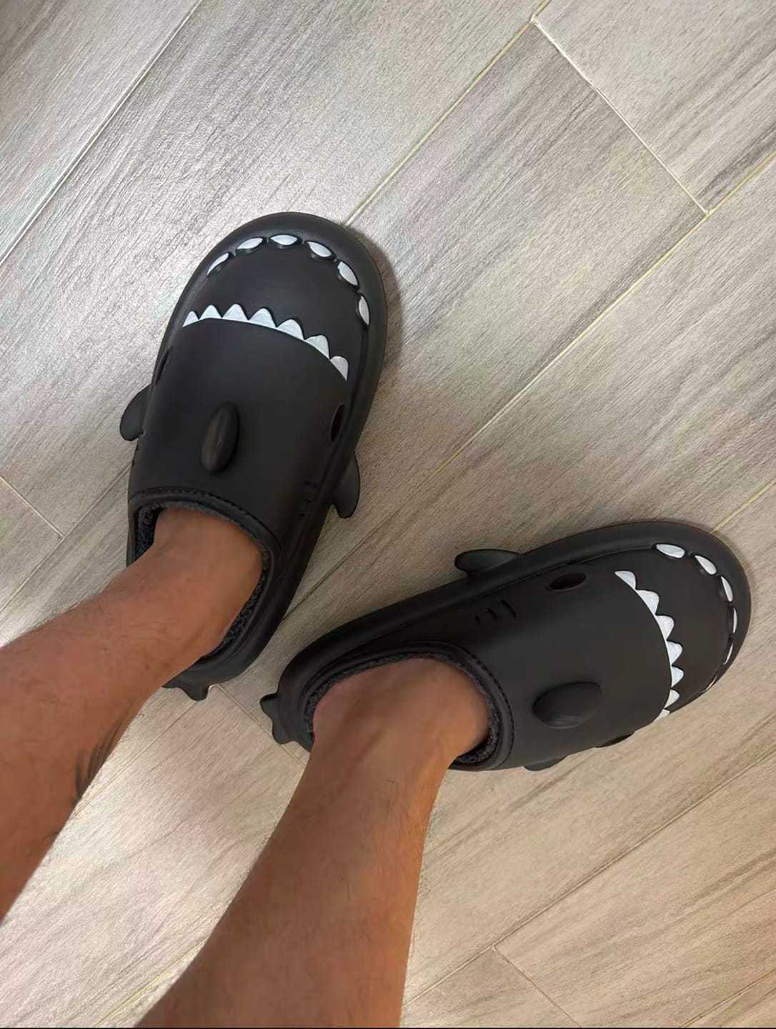 Customer photo review of Mens Cloud Sharks with Fur