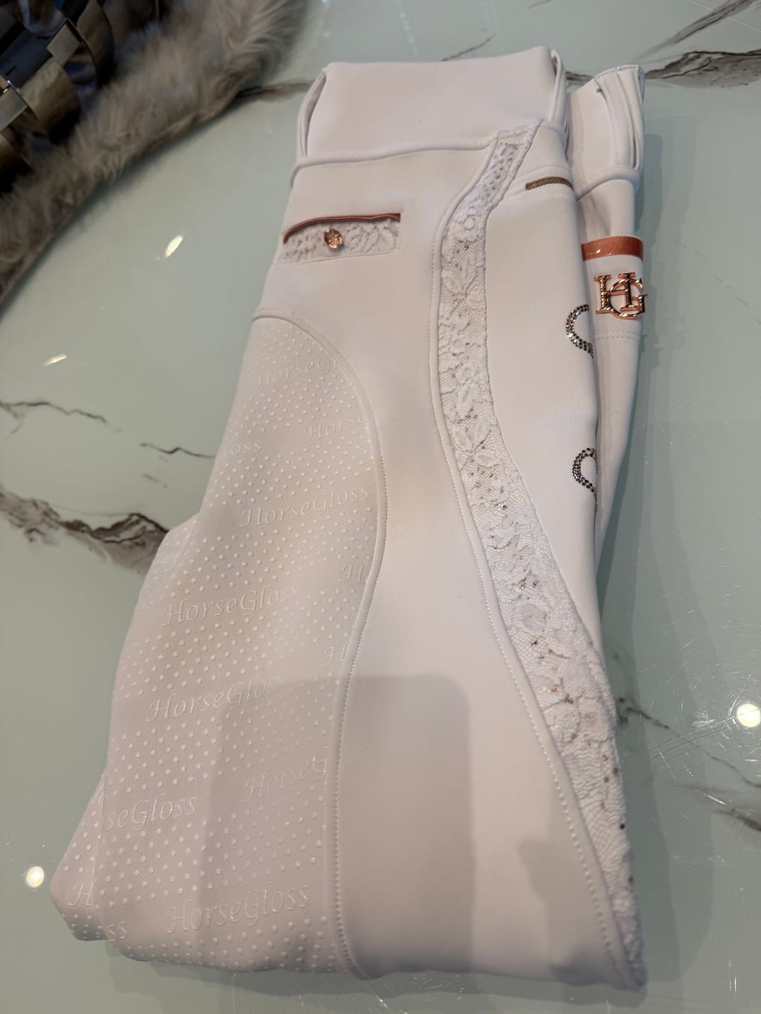 Customer photo review of GINNY - BREECHES | WHITE ROSE GOLD