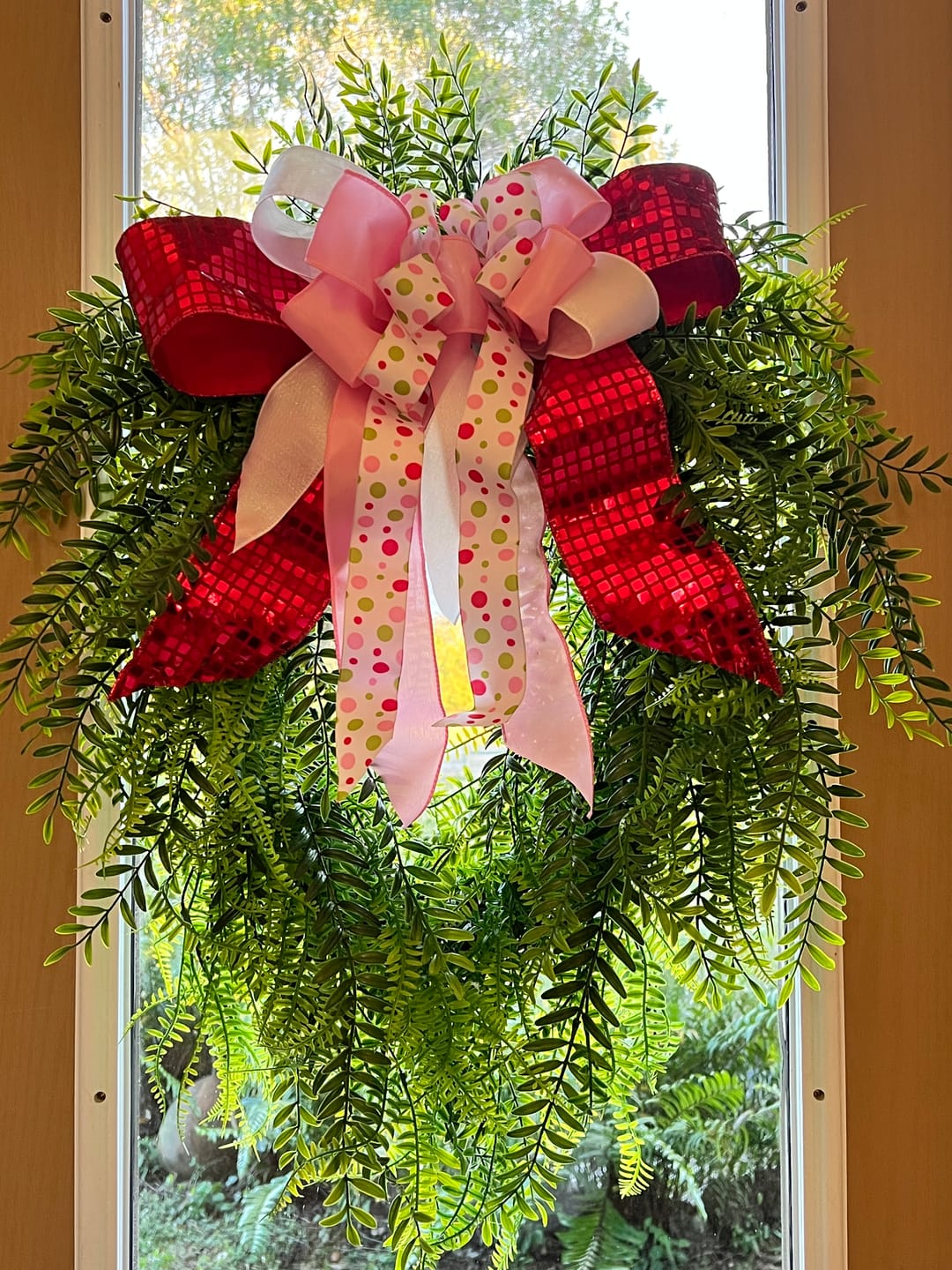 Customer photo review of 18" Oval Grapevine Wreath - DECOE-037