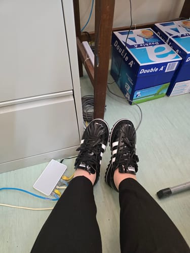 Customer photo review of CLOT × adidas Originals Superstar Core Black White