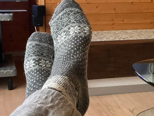 Customer photo review of Alpaka-& Merino Norweger-Socken