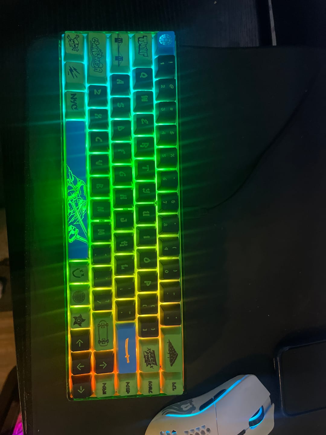 Customer photo review of Banshee K68 Magnetic Switch Keyboard - Teenage Mutant Ninja Turtles (4 Colors in 1)