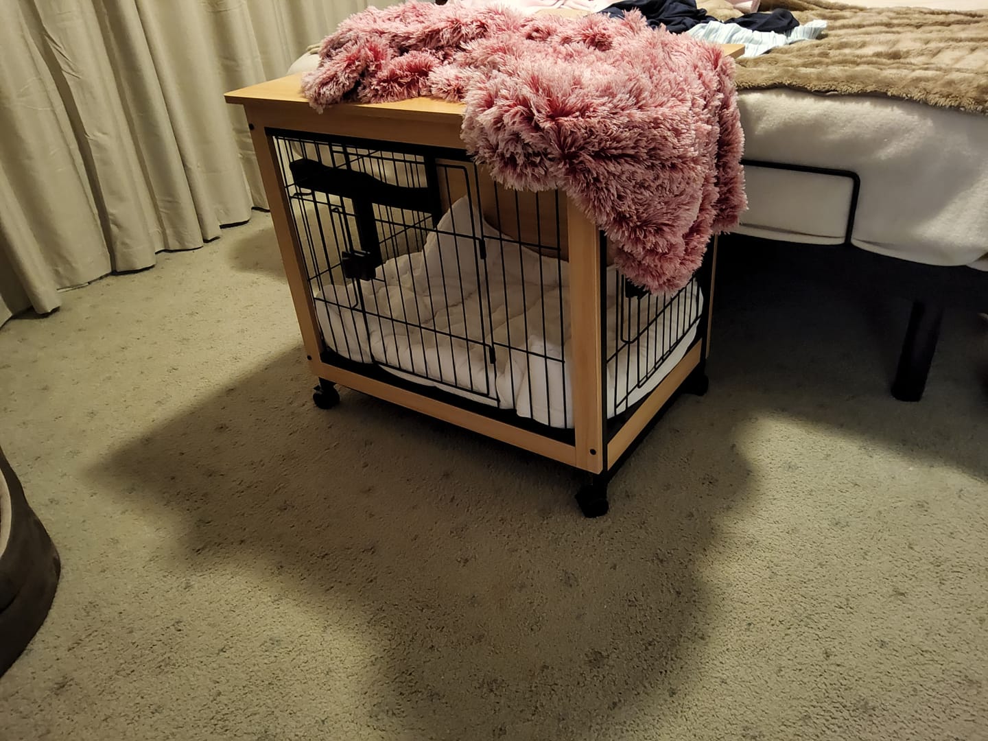 Customer photo review of PaWz Premium Wooden Wire Dog Kennel
