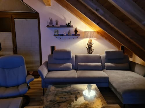 Customer photo review of Stehlampe Treibholz CLEON  | Höhe 165 cm | Lampenschirm Natur