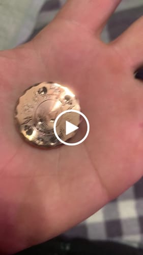 Customer video review of Death Before 3 Putts Ball Marker (Hammered Copper)