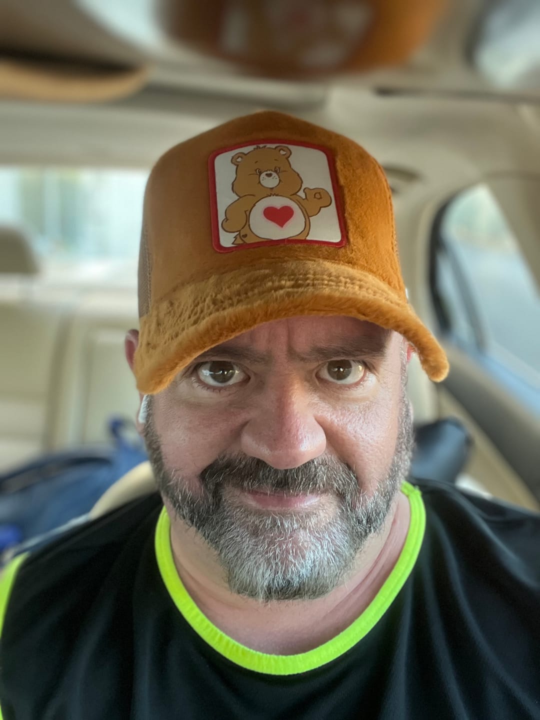 Customer photo review of OVERLORD X Care Bears:  Tender Heart Bear Trucker Cap