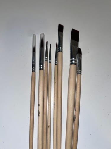 Customer photo review of Pebeo - Set 8 Pinceles Acrílico y Óleo Largos Pelo Sintético Café