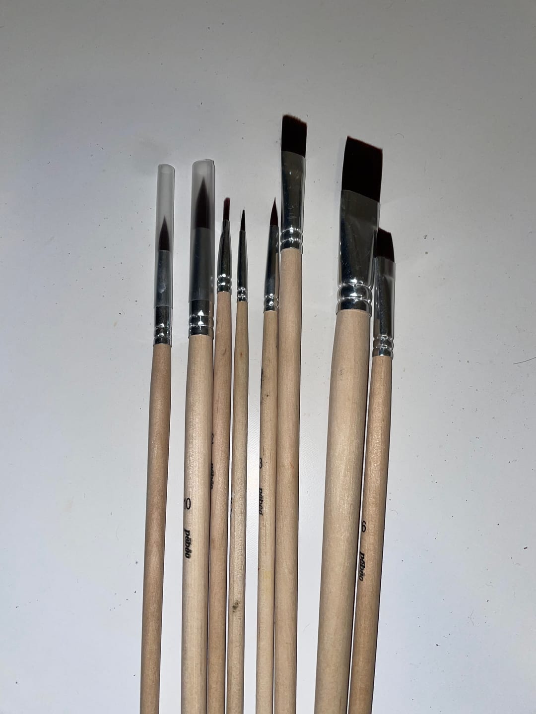 Customer photo review of Pebeo - Set 8 Pinceles Acrílico y Óleo Largos Pelo Sintético Café