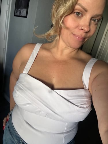 Customer photo review of Jawbreaker Top in Ivory - Vixen by Micheline Pitt